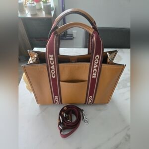 SOLD Coach Tan Leather Tote Bag